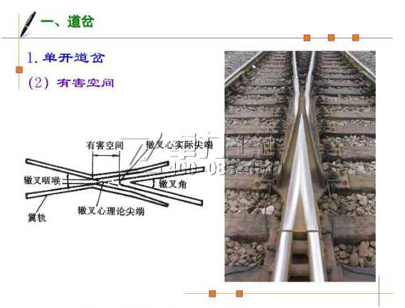 单开道岔有害空间