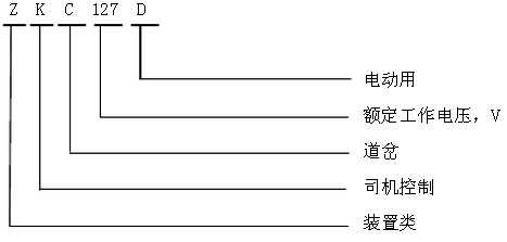 ZKC矿用电动司控道岔装置型号含义