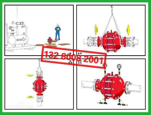 典型管道阻火器（水平/垂直）安装图