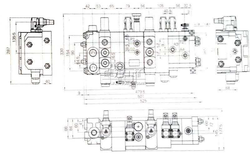 LTZJ-20/10煤矿用全液压坑道钻机专用多路换向阀