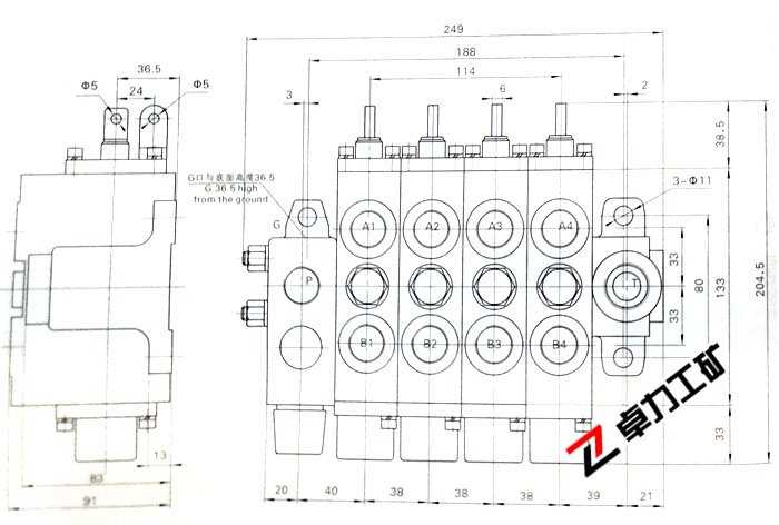 4GCJX-G12L-40-4T-4C-4C工程机械用多路换向阀