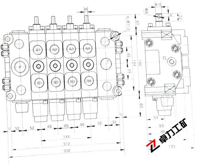 4GCJX-G18L-40-4T-4C-4C工程机械用多路换向阀