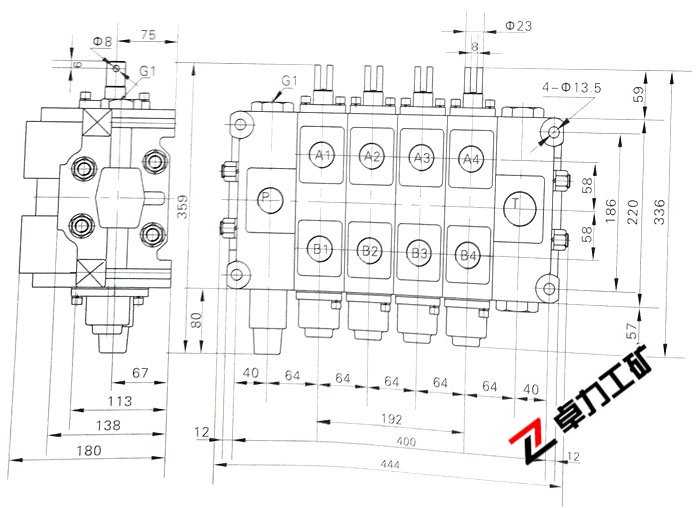 4GCJX-G25L-40-4T-4C-4C工程机械用多路换向阀