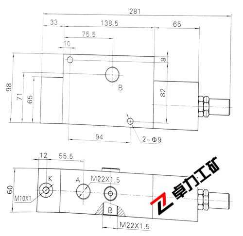 XD4F-00平衡阀外形及连接尺寸