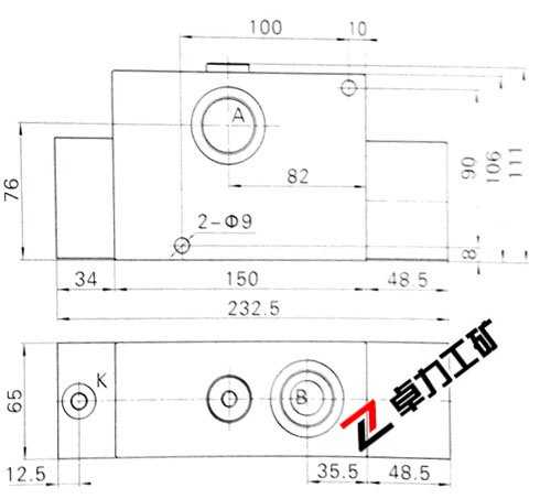 PHY-G25平衡阀外形及连接尺寸